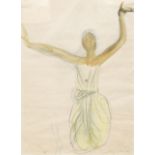 Rodin, Auguste: Kambodschanische Tänzerin Kambodschanische Tänzerin Aquarell über Bleistift und