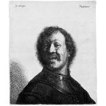 Vliet, Jan Jorisz. van: Brustbildnis eines lachenden Mannes mit einer Halsberge Brustbildnis eines
