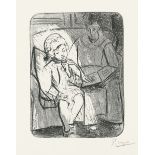 Picasso, Pablo: La lecture La lecture Lithographie auf Van Gelder Zonen-Büttenkarton. 1926. 32,7 x