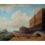 Italienisch: um 1840. Venedig mit Riva degli Schiavoni und dem Palazzo Ducale um 1840. Venedig mit