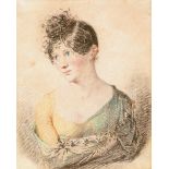 Buchhorn, Ludwig: Bildnis einer jungen Frau mit hochgesteckten Haaren Bildnis einer jungen Frau