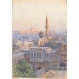 Fischer, Ludwig Hans: Blick über Kairo mit der Alabastermoschee Blick über Kairo mit der