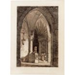 Pian, Antonio de: Blick in ein Kirchenportal Blick auf ein neugotisches Kirchenportal, auf den