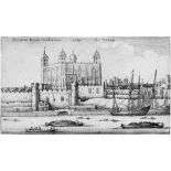 Hollar, Wenzel: Der Tower of London Der Tower of London. Radierung. 14,3 x 25,2 cm. (1665).