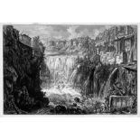 Piranesi, Giovanni Battista: Veduta della Cascata di Tivoli Veduta della Cascata di Tivoli.