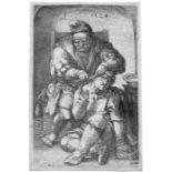 Leyden, Lucas van: Der Chirurg Der Chirurg. Kupferstich. 11,6 x 7,5 cm. 1524. B. 156, Hollstein 156,