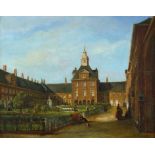 Behr, Carel Jacobus: Ansicht des Innenhofes von Nieuwkoop Blick in den Innenhof von "Het Hofje van