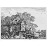 Ruisdael, Jacob van: Die kleine Brücke Die kleine Brücke. Radierung. 19,3 x 27 cm. B. 1, Hollstein 1