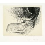 Dumas, Marlene: Dornrosie Dornrosie  Zweifarbige Lithographie auf Zerkall-Velin. 1989. 33,7 x 43,3