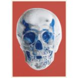 Hirst, Damien: Till Death Do Us Part - Coral Red Silver Gloss True Blue Skull Till Death Do Us