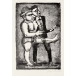 Rouault, Georges: Au pas de parade Au pas de parade Lithographie auf Arches-Velin. Um 1925. 32,4 x