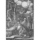 Dürer, Albrecht: Die Messe des hl. Gregor Die Messe des hl. Gregor. Holzschnitt. 29,9 x 20,7 cm.