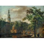 Niederländisch: um 1780. Ansicht von Amsterdam mit der Westerkerk um 1780. Ansicht von Amsterdam mit