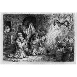 Rembrandt Harmensz. van Rijn: Der Engel vor der Familie des Tobias verschwindend Der Engel vor der