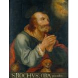 Flämisch: um 1600. Der hl. Rochus, betend um 1600. Der hl. Rochus, betend. Öl auf Holz. 71 x 53