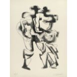 Zadkine, Ossip: Deux Personnages Deux Personnages Lithographie auf BFK Rives-Velin. 1961. 63 x 42 cm