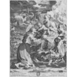 Villamena, Francesco: Die Madonna, von Engeln begleitet, erscheint dem hl. Franz Die Madonna, von