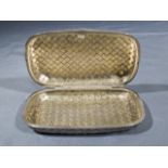 Russian hallmarked silver Samorodok (woven silver) cigarette case