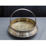 Russian hallmarked silver swing-handled cake basket