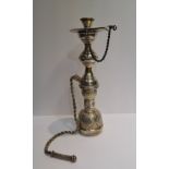 A C19th miniature silver hookah (tested silver) H 19cm