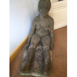 Moulded reconstituted stone Sculpture of an aboriginal woman “Beryl” by Freda Skinner 1911-1993 This