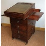 A Fine Sheraton period mahogany Davenport desk in mahogany