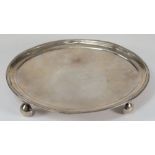 A George III silver oval teapot stand, m