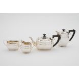 A George VI silver four-piece tea servic