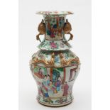 A Cantonese porcelain vase: of baluster