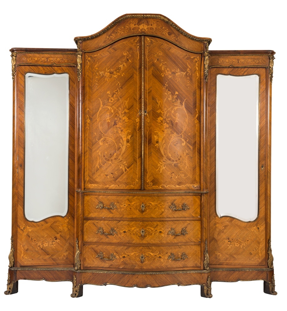 A 19th Century French kingwood, floral m