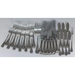 A Continental silver part flatware servi