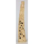 A late 19th century Chinese carved ivory