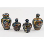 Four Aller Vale (Torquay) pottery vases: