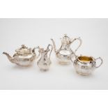 A Victorian matched four-piece tea and c