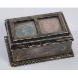 A Victorian silver double stamp box, mak