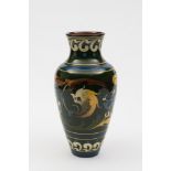 A Longpark (Torquay) pottery vase: of ov