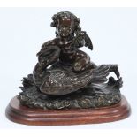 A 19th century French bronze group of a