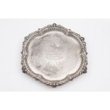 A Victorian silver presentation salver,