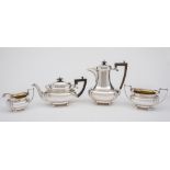 A George V silver four- piece tea servic