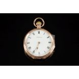 Waltham, a lady's 9ct gold engraved pock