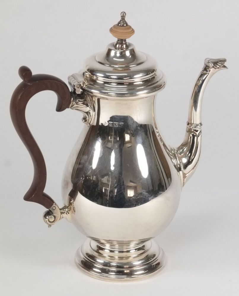 An Elizabeth II silver coffee pot, maker