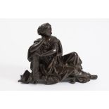 A late 19th century bronze figure of a s