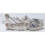 A set of Italian silver table silver, A