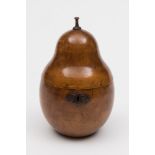 A 19th century  fruitwood pear-shaped te