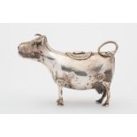 A Dutch silver cow creamer, unmarked: in