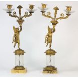 A pair of 19th century gilt metal figura