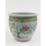 A large Chinese famille rose jardiniere: