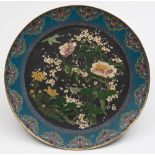 A large Chinese cloisonne charger: decor