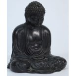 A Japanese bronze figure of Buddha: sitt