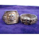 Two German Totenkopk rings:.